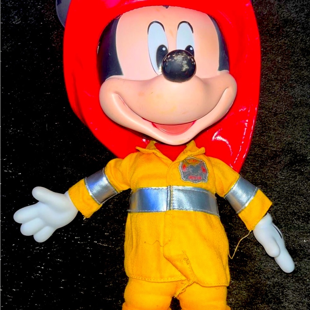 Vintage Fire Fighter Mickey Mouse